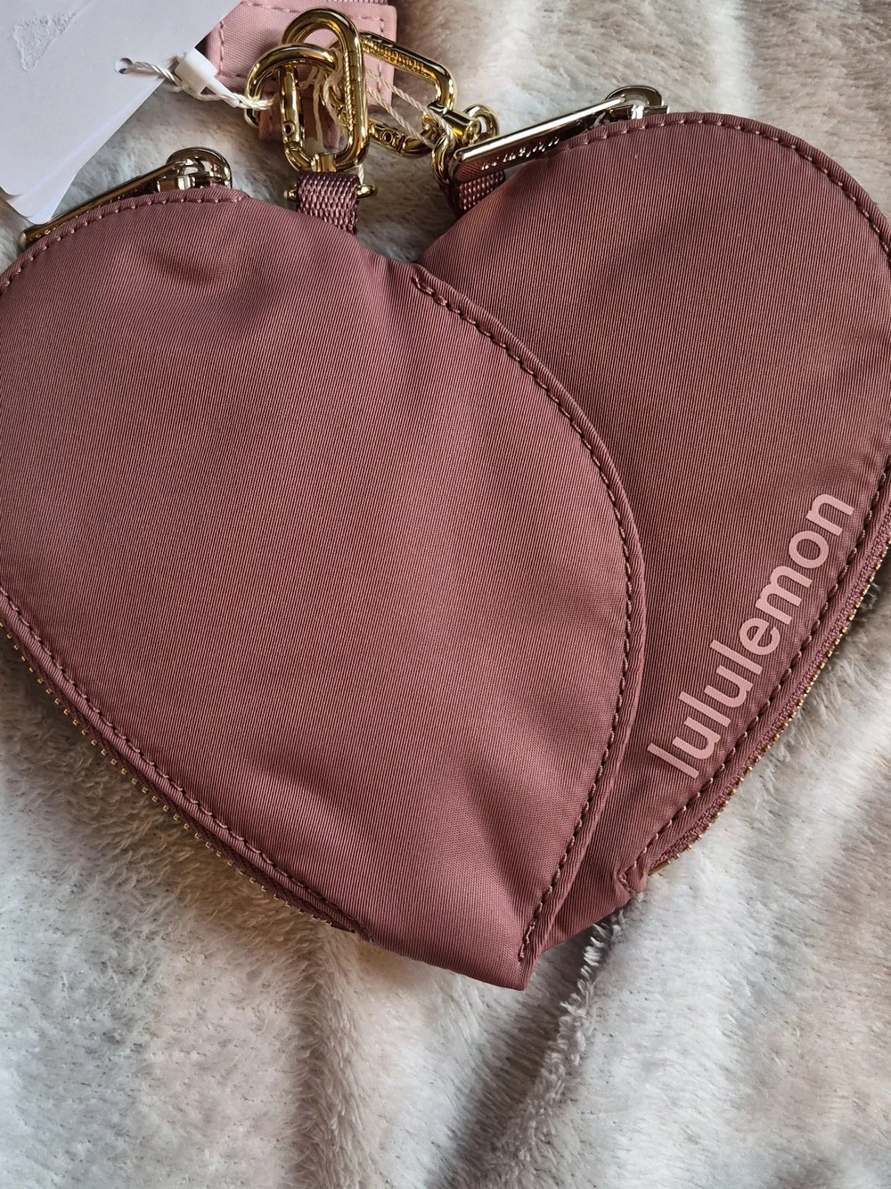 Lululemon Dual Pouch Wristlet Heart Spiced Chai NWT - Picture 9 of 12